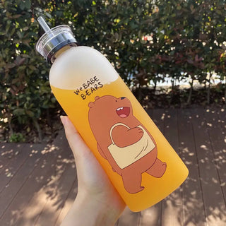 Large Capacity Carry Straw Large Mug Cute Food-grade Heat-resistant Good Feel Summer Daily Need Large Water Bottle Convenient