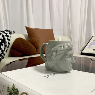 Ceramic Cup Spain Ancient Greece Apollo David Head Mug кружка Sculpture Coffee tazas de café Desktop Ornaments Office Pen Holder