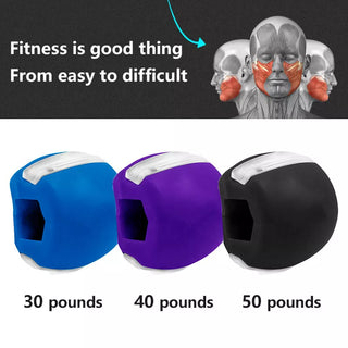 Food-grade Silica Gel Jaw Exercise Line Ball Muscle Trainin Fitness Ball Neck Face Toning  Jaw Muscle Training Face lift