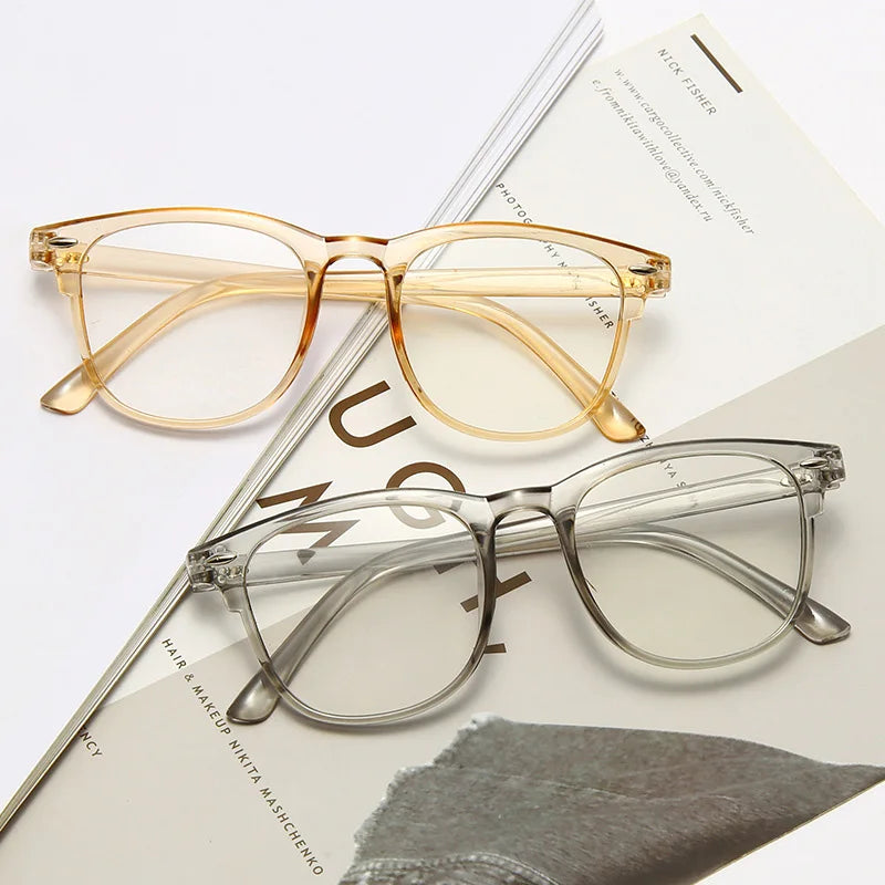 Transparent Computer Glasses Frame Women  Anti Blue Light Round Eyewear Blocking Glasses Optical Spectacle Eyeglass glasses men