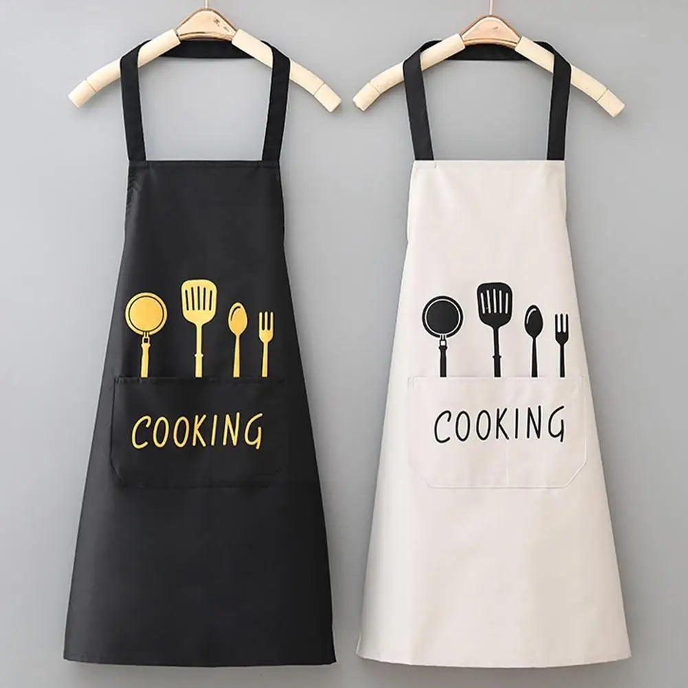 Hand-wiping Kitchen Cooking Apron Men Women Oil-proof Waist Overalls Apron Waterproof Household Coffee Wipe Adult Fashion