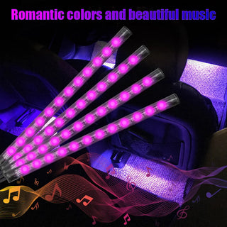 Universal Car RGB Ambient Lights LED Strips Interior Lamps 8 Colors Decorative Off Road 4x4 SUV Automobile Accessories Smart 12V