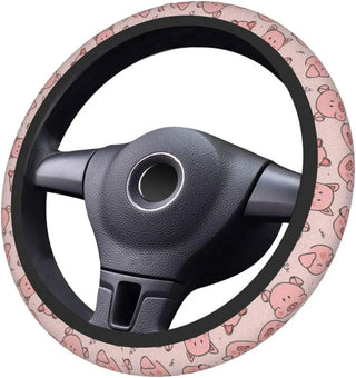 Cute Pig Steering Wheel Cover Universal Cute Car Steering Wheel Accessories Neoprene Breathable Steering Wheel Protector