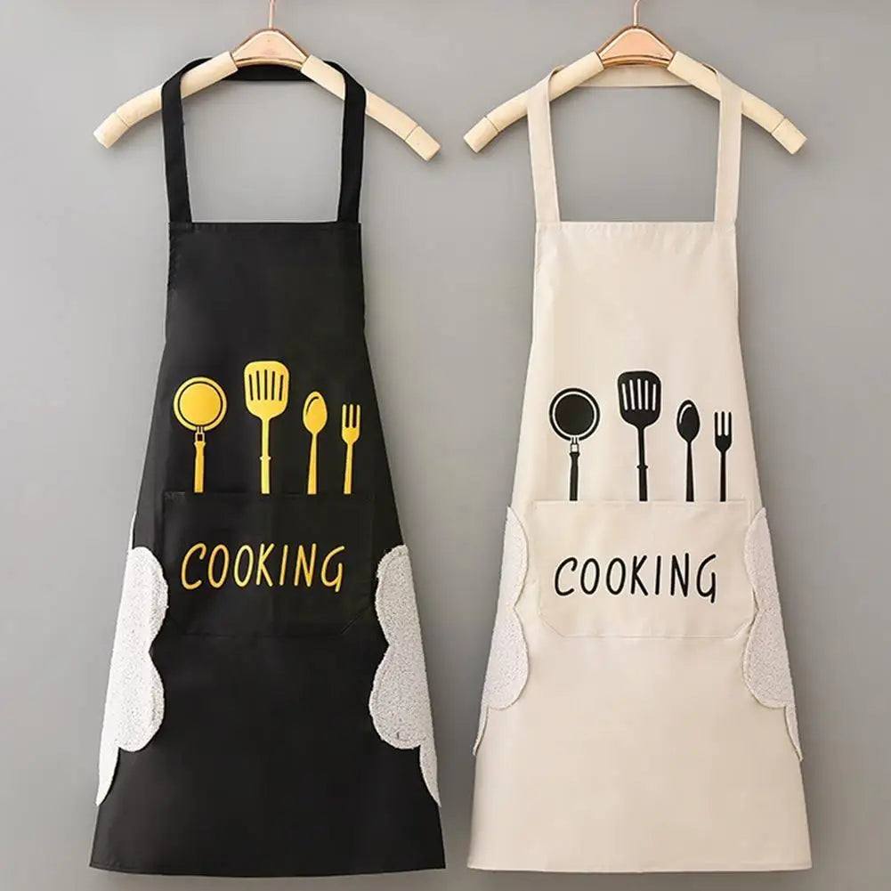 Hand-wiping Kitchen Cooking Apron Men Women Oil-proof Waist Overalls Apron Waterproof Household Coffee Wipe Adult Fashion