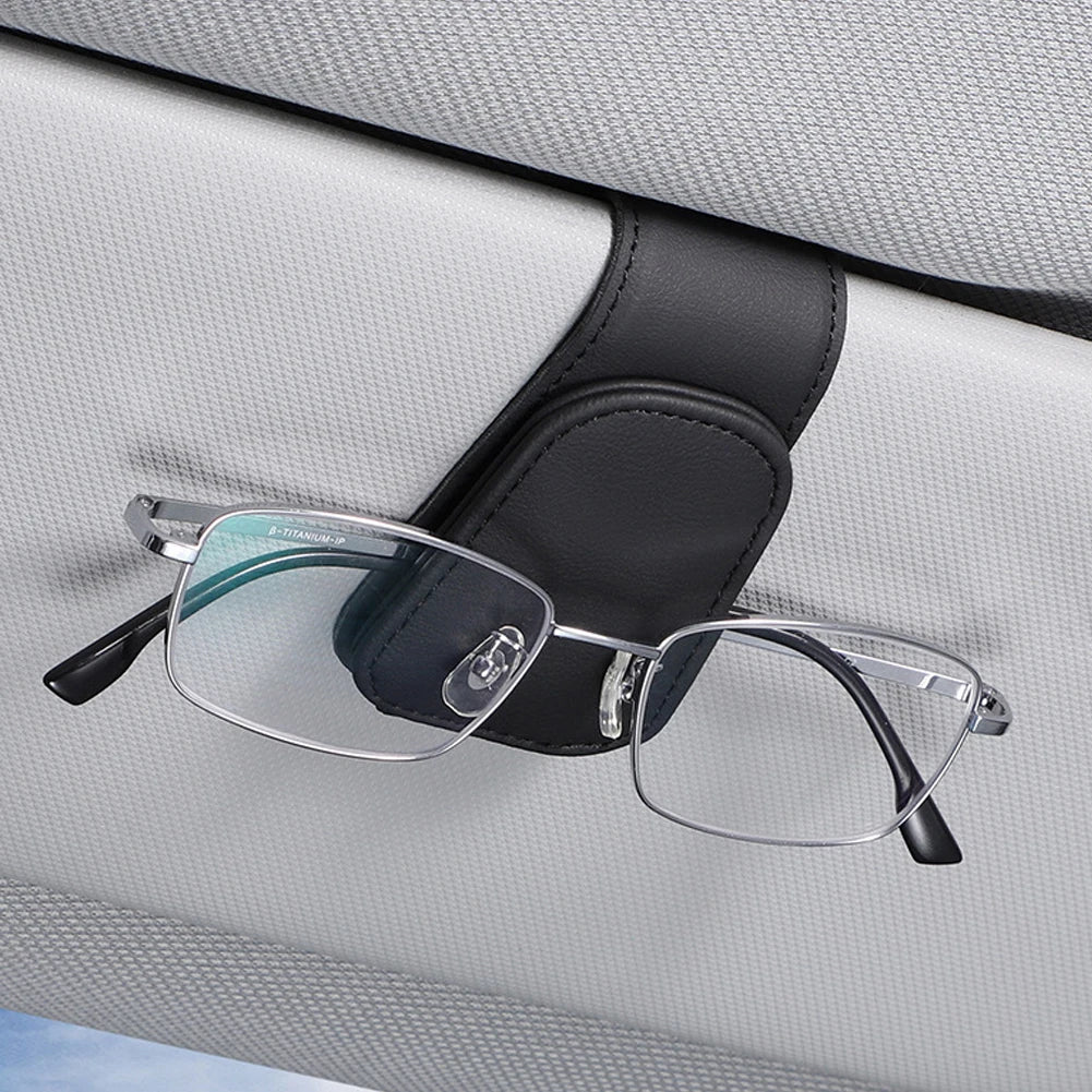 Universal Car Auto Sun Visor Glasses Box Sunglasses Clip Card Ticket Holder Stand Fastener Pen Case Eyeglasses Car Accessories