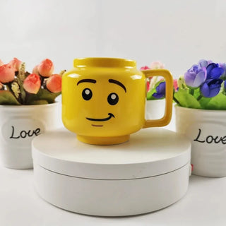 Creative Cartoon Coffee Milk Tea Water Cup Cute Funny Expression Children Milk Breakfast Mug Smile Ceramic Mug Home Water Cup