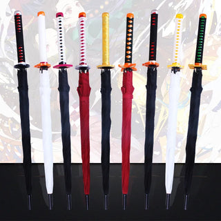 Anime Umbrella Creative Samurai Long Handle Umbrella Sword Umbrella Strong Windproof Sun Rain Straight Tube Business Men