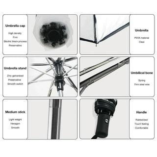 Umbrella Transparent umbrella woman with Automatic Windproof umbrella Auto Folding Black for Men Women Outdoor Travel supplies