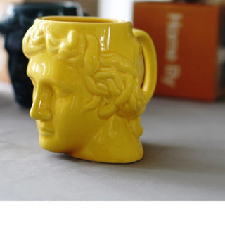 Ceramic Cup Spain Ancient Greece Apollo David Head Mug кружка Sculpture Coffee tazas de café Desktop Ornaments Office Pen Holder