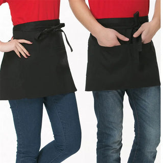 Unisex Chefs Waist Bistro Pocket Apron Waiter Waitress Barista for Bar Cafe Pub