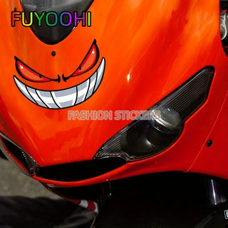 D-Eyes Car Decals Expression Sticker Electric Motorcycle Head Reflective Sticker Waterproof Decorative Sticker