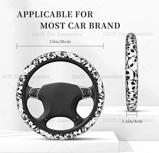 Anime Steering Wheel Cover Universal 15 Inch Car Elastic Steering Wheel Covers Novelty Cars Accessories for Men Women Car SUV