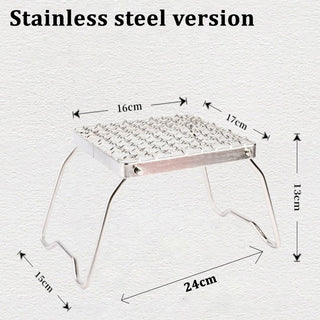 Multifunctional Folding Campfire Grill Portable Stainless Steel Camping Grill Grate Gas Stove Stand Outdoor Wood Stove Stand