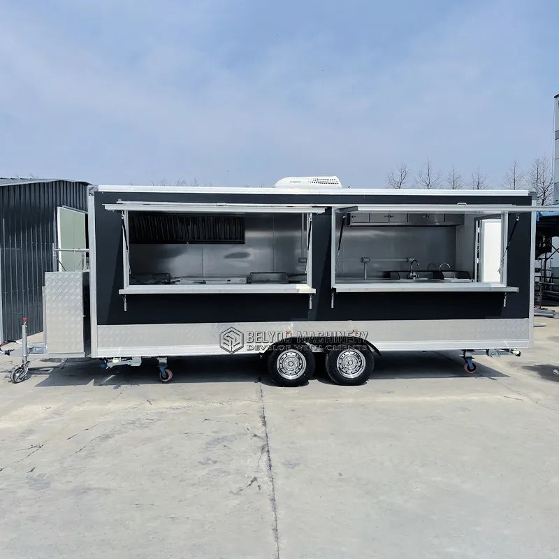 Factory Taco Truck Mobile Bbq Trailer For Sale Ice Cream Cart Concession Trailer Juice Vending Car Food Trailers Fully Equipped