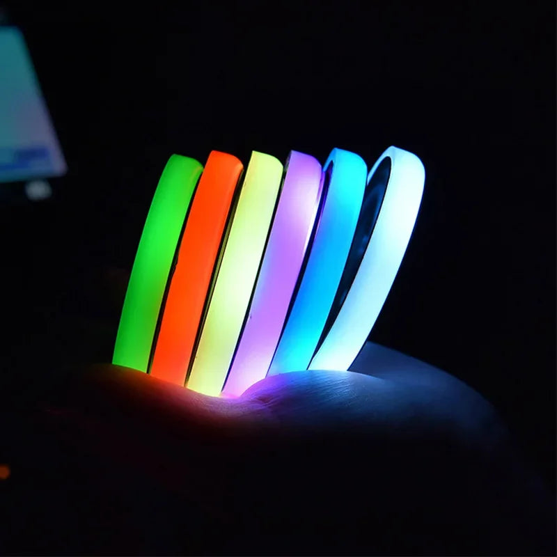 2Pc Led Car Cup Holder Bottom Pad LED Light Cover Trim Atmosphere Lamp Lights Anti-slip Mat Colorful Light Coaster  Car light