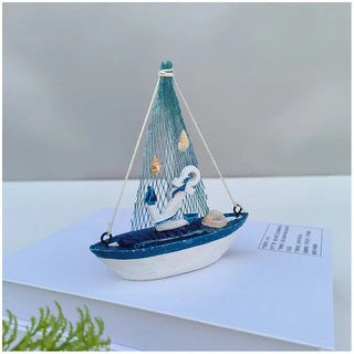 Marine Nautical Creative Sailboat Mode Room Decor Figurines Miniatures Mediterranean Style Ship Small Boat Ornaments