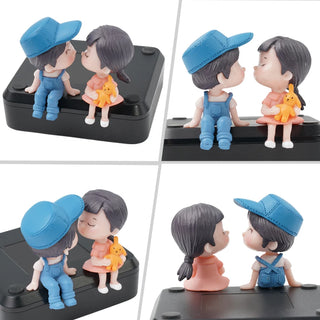 Car Accessories Cute Cartoon Couples Action Figure Figurines Balloon Ornament Auto Interior Dashboard for Girls Gifts