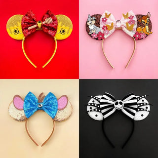 Disney Bee Winnie the Pooh Bear Hair Accessories For Women Tigger Ears Hair Bands Kids Eeyore Headband Girl Piglet Hairband Baby