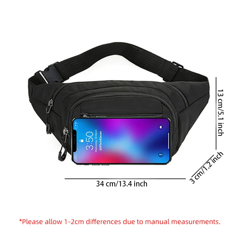 Fanny Packs Men Women Waist Pack Multi-Pockets Chest Bag Hands-Free Wallets Waist Pack Bags for Workout Travel Running