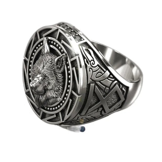 European and American Fashion New Viking Warrior Wolf Head Men