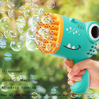 40 hole Dinosaur Bubble Gun Handheld fuly Automatic Bubble Machine children