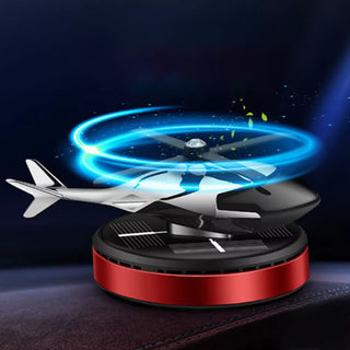 Solar Power Helicopter Air Freshener Car Dashboard Airjet Fragrance Creative Solar Energy Airplane Diffuser Alloy Plane Aroma