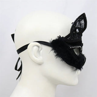 P-Jsmen Luxury Venetian Masquerade Mask Sexy Black Cat Lace Mask Fancy Dress Christmas Halloween Costume Party for Girls Women