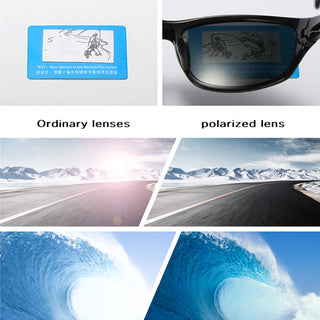 Men Polarized Sunglasses UV400 Sports Night Vision Sun Glasses TR90 Square Frame Motorcycle Outdoors Travel Women Visor Eyewear