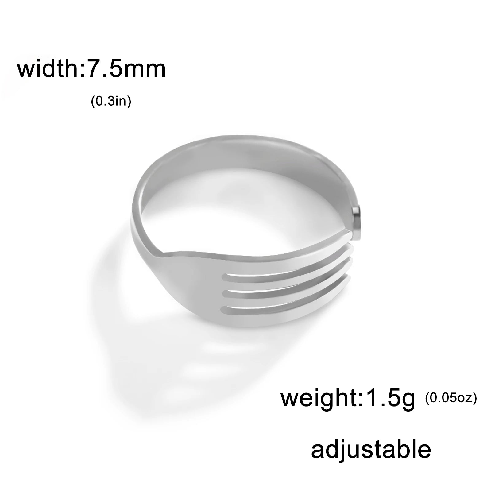 Skyrim Open Fork Ring Stainless Steel Men Women Adjustable Finger Rings Fashion Punk Party Jewelry Friends Gift Wholesale