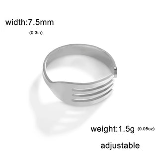 Skyrim Open Fork Ring Stainless Steel Men Women Adjustable Finger Rings Fashion Punk Party Jewelry Friends Gift Wholesale