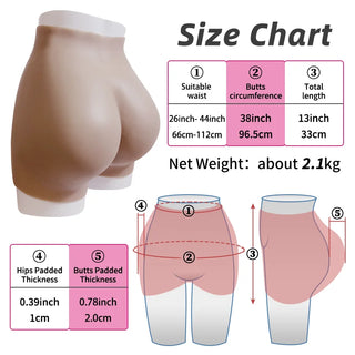 Silicone Sexy Fake Big Butts and Hips Shapewear Realistic Buttocks Enhancement Padded Panties for Woman Full Booty Cosplay