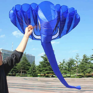 5.2M Soft Elephant Kite Inflatable 9-hole Nylon Kite Outdoor Easy To Fly and Tear Resistant Professional Kites Cometa Gigante