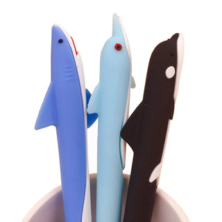 1PCS Korean Cartoon Dolphin Silicone Gel Pen Finding Nemo Shark Animal 0.5mm Black Ink Pen Writing Stationery School Office