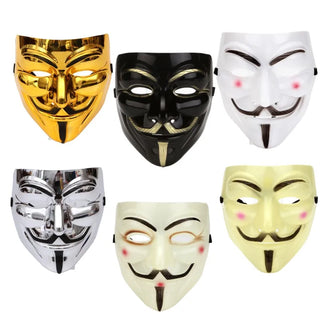 Movie Cosplay V for Vendetta Hacker Mask Anonymous Guy Fawkes Halloween Christmas Party Gift for Adult Kids Film Theme Mask