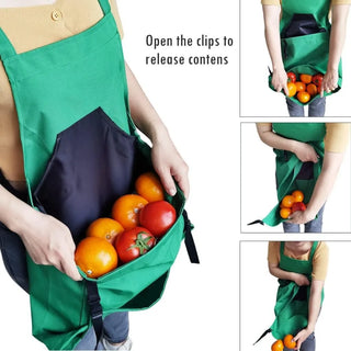 Garden picking apron large pocket gardening fruit storage bag multi-purpose backpack apron vegetable garden foraging bag