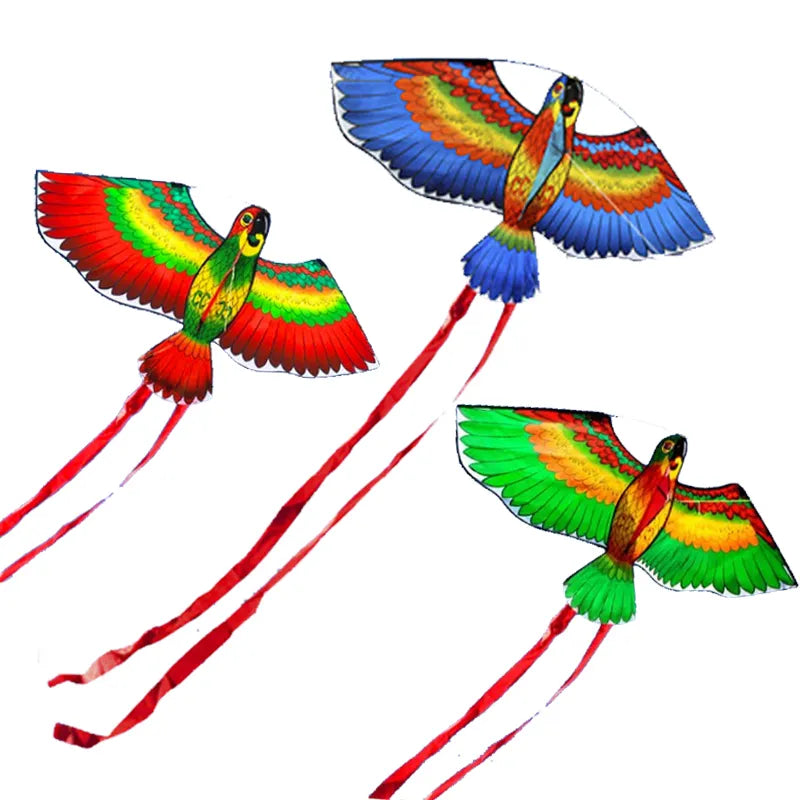 New Arrive  Outdoor Fun Sports  43inch Parrot /Bird Kite With Handle And Line For Kids  Good Flying