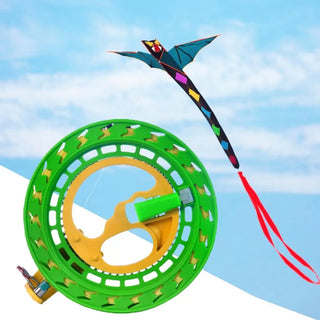 Kite Reel Winder Fire Wheel String Flying Handle Tool Twisted String Line Outdoor Round Blue Grip For Fying Kites 200-500M