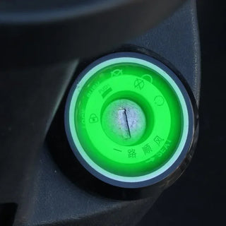 Car Luminous Ignition Key Ring Stickers Keyhole Glowing Ring 3D Decals Electric Door Ring Decoration with Fluorescent Accessorie