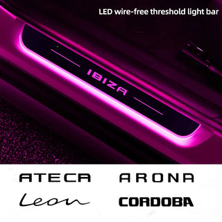 Custom Wireless LED Car Pedal Light Threshold Channel Wear Lights For SEAT Ibiza Leon Arona Ateca Arosa Exeo Tarraco auto parts