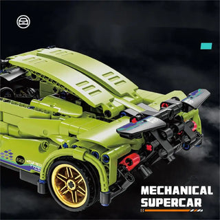 Technical Super Racing Car Model Building Blocks Automobile Pull Back DIY MOC Vehicle Bricks Children Construction Toys