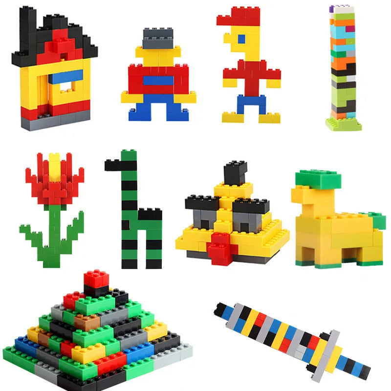 1000 DIY creative building blocks bulk set Urban Classic building blocks Assembled birthday gift children