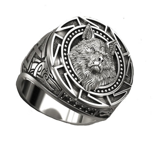 European and American Fashion New Viking Warrior Wolf Head Men