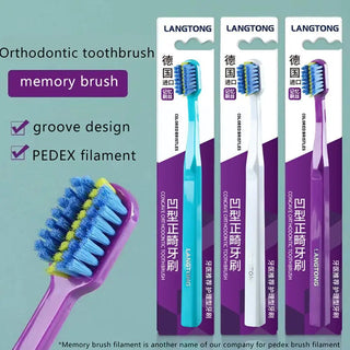 3 Color Clean Orthodontic Braces Adult Orthodontic Toothbrushes Dental Tooth Brush Soft Bristle Toothbrush For Oral N8t4