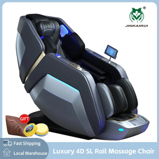 Luxury 4D Massage Chair AI Smart Health Care Shiatsu Kneading Heating Full Body Zero Gravity Leisure Sofa Bluetooth HiFi Music