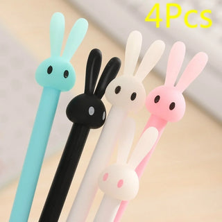 4 Pcs/set Rabbit Neutral Ink Pen Gel Pen Set Cute School Supplies Office Stationery Photo Album Kawaii Pen Stationery