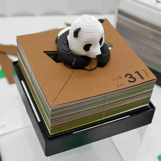 3D Notepad Mini Panda Paper Model Calendar 2024 With Light Memo Pads Cute Note Paper Block Notes 3D Sticky Note Pad Kids Gifts