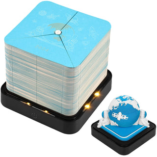 LED Block 2024 3D Notepad Memo Pad Sakura Treehouse LED 3D Calendar Block Notes Offices Paper Notes Christmas Birthday Gift