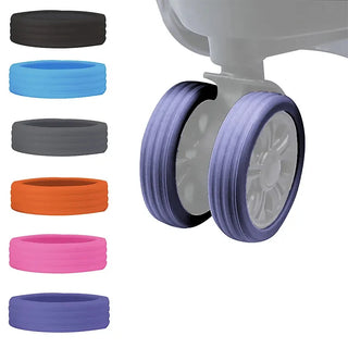 4/8PCS Luggage Wheels Protector Silicone Wheels Caster Shoes Travel Luggage Suitcase Reduce Noise Wheels Guard Cover Accessories