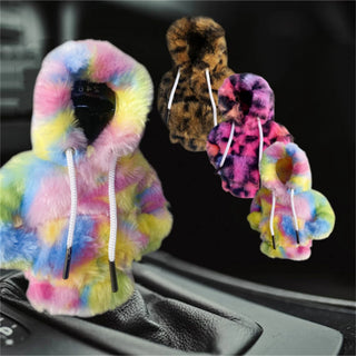 Gear Change Lever Sweatshirt Covers Shifter Knob Hoodie Car Decoration Universal Car Gear Lever Cover Speed Lever Sweatshirt