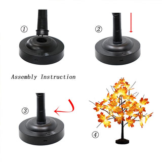 Artificial Maple Tree Cherry Ball Led Desktop Tree Christmas Decor Fake Plant Halloween Decoration Christmas Tree Halloween Dec